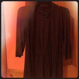 Brown cardigan 3/4 sleeves